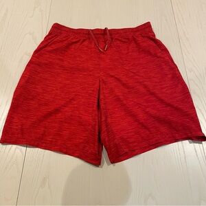 Lululemon Pace Breaker Lined Short 7" (Heather Allover Solar Orange Magma) - L
